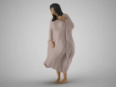 Lonely Middle Aged Woman 3D print model