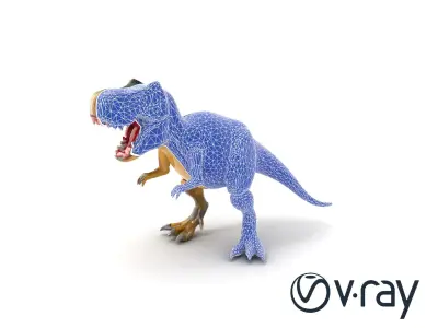 Tyrannosaurus Rex Muscular Build model pack Low-poly 3D model