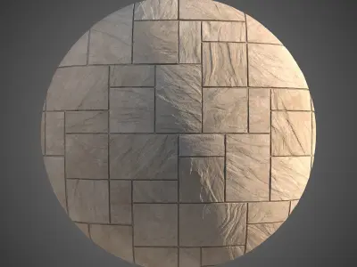 8K Large Area Natural stone pavers 01 - 6 Variations Texture