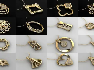 Mini Pendant 3D Print 50 Models 3D Model Collection 3D Model Pack