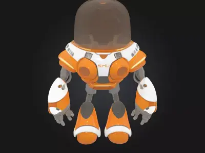 Astro Mechanoid  Futuristic Robotic Explorer for Sci-Fi Worlds 3D model