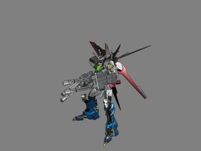 Attacker Gundam B 24 3D model
