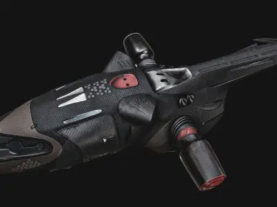 Sci fi ship Low-poly 3D model