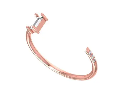 Women Light Weight Band Ring 3D print model 13