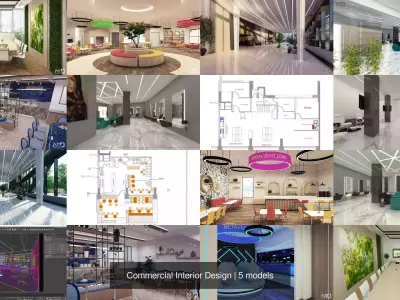 Commercial Interior Design 3D Model Pack