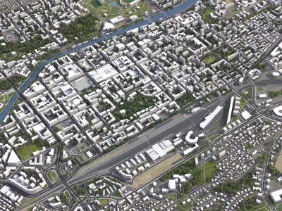 Turku - 3D City Model Low-poly 3D model