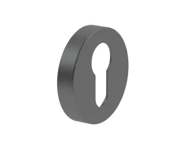 Circle Matt Black Hole Cover 3D model