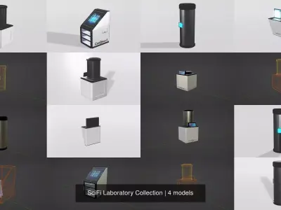 SciFi Laboratory Collection 3D Model Pack