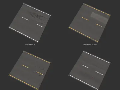 Street Builder Set Low-poly 3D model