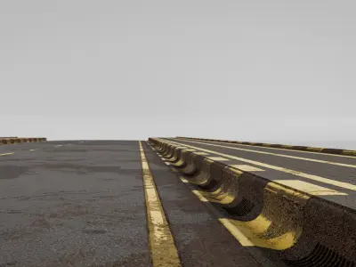 Modular Urban Street with Pedestrian 6x6 meter Low-poly 3D model