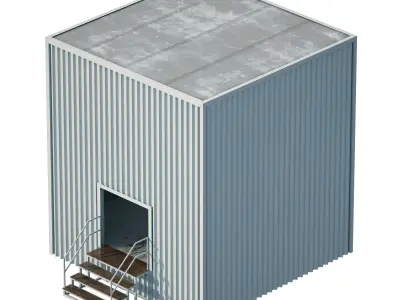 Metal booth - utility room 3D model