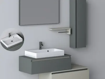Baco Bathroom Furniture Set 3D model