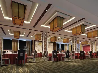 Business Restaurant - Coffee - Banquet  192 3D model