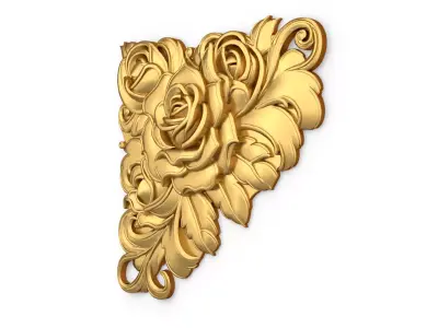 Classic carved corner decor ornament cnc 3d printing stl 05 3D print model purchase