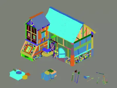 Rainbow City - Blacksmith Shop 01 3D model