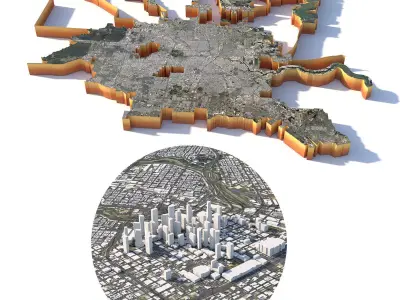 Houston City Texas USA 3D model