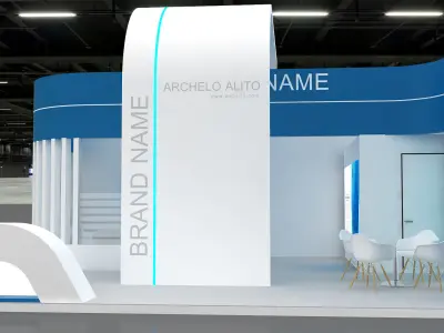 exhibition booth stand 3d model tradeshow 3D model