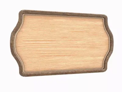 Wall signboard A Low-poly 3D model