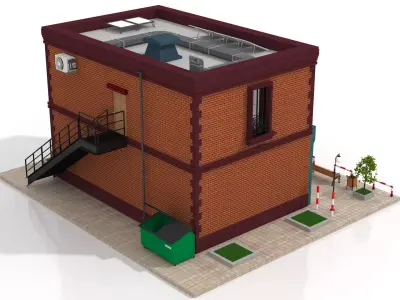 Pastry Shop Low-poly 3D model