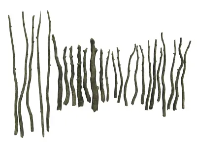 Low poly Sticks 230511 Low-poly 3D model