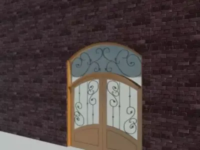 Door steel 3D model