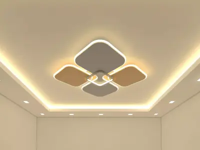 Ceiling chandelier Low-poly 3D model