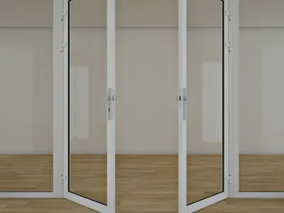 Double Glass Doors 3D model