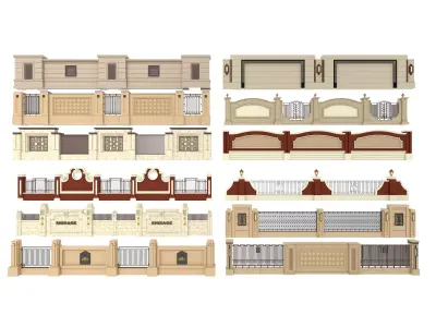 Fence in classic style 3D model