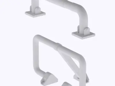 HO Set of 2 parking space barrier 2 train model  3D print model