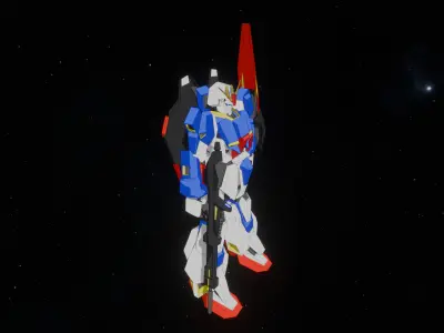 Zeta Gundam 3D Model RIGGED 3D model