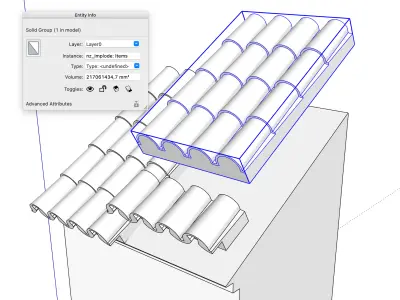 RomanRoofTile 3D model