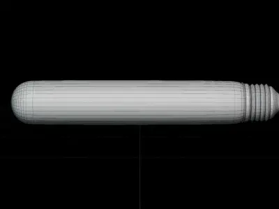 Long LED light bulb 3D model