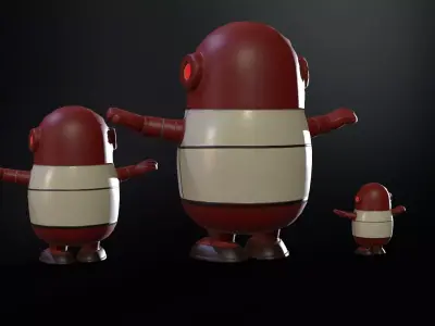 Minirobotic2Pack2 Low-poly 3D model