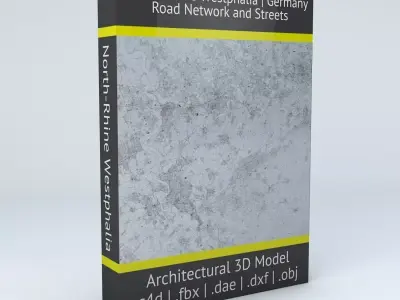 North Rhine Westphalia Road Network and Streets 3D model