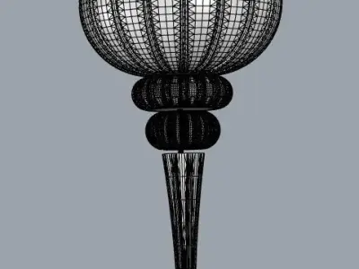 glass chandelier - Ottoman style 3D model