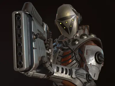 Sci Fi Soldier Low-poly 3D model