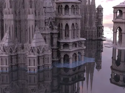 Elven city lothlorian Kitbash collection 3D model