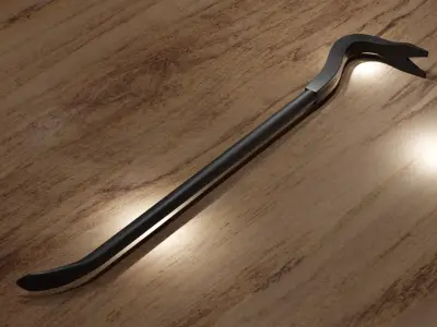 Crowbar window opener plank opener Low-poly 3D model