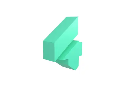 Sci-Fi Number 4 v1 007 Low-poly 3D model