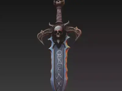 Obsidian Wrath Collection - Cursed Relic Blades 3D Model Pack
