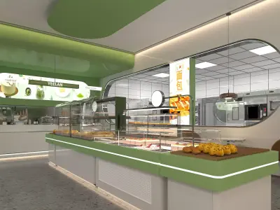 Bakery Shop Scene  3D model