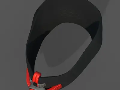 Gas mask respirator scifi futuristic 3d  Low-poly 3D model 13