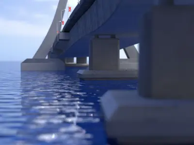 Lekki Bridge Lagos 3D model