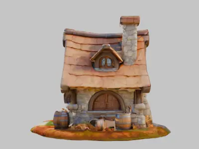 Fantasy House Low-poly 3D model purchase