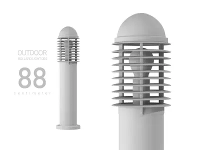Bollard Post Light 3D model
