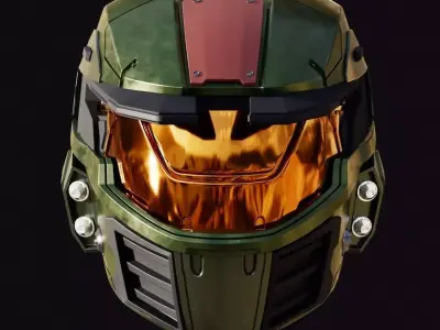 High poly Mark IV Helmet 3D model