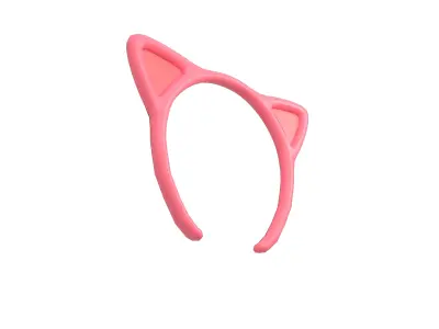 Cat Ear Headband v3 005 Low-poly 3D model