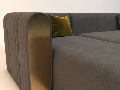 modern bed furniture001 3D model