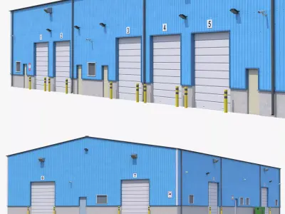 Industrial Building 4 Low-poly 3D model