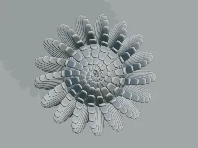 Sci-Fi Lotus Artifact Animated-Ready Editable Low-poly 3D model